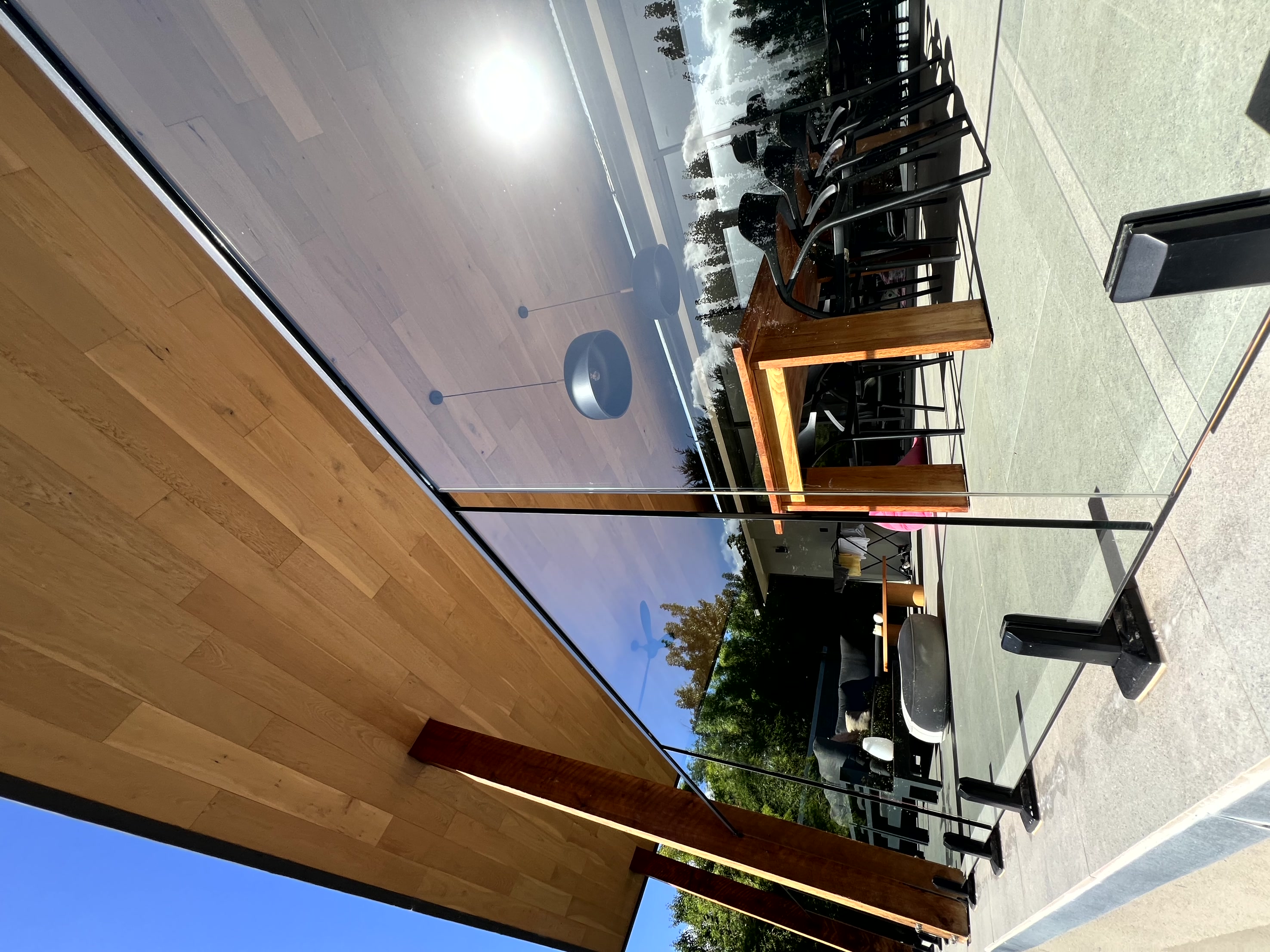 Glass fence cleaning