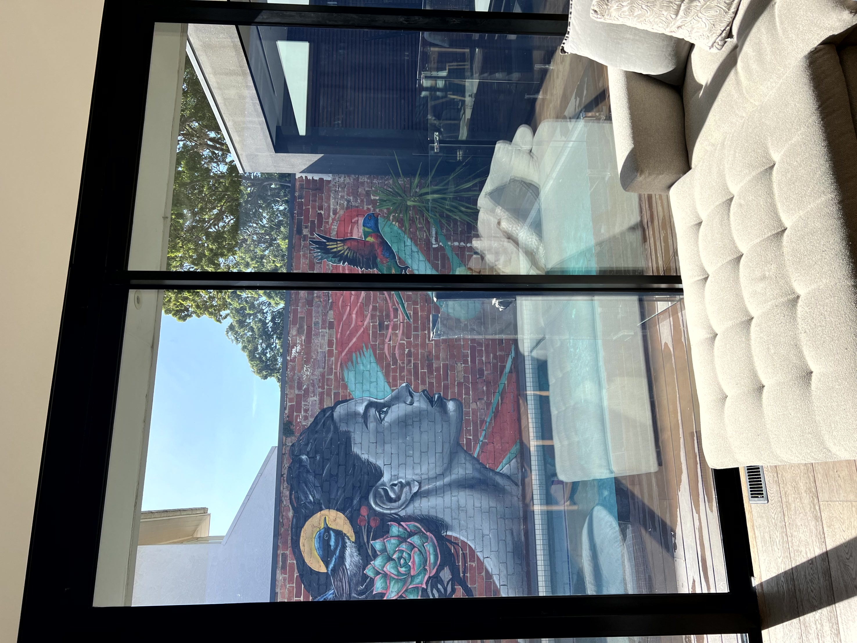 Interior window cleaning